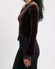 Feners Feners Reliquia Lace Trim One Shoulder Stretch Velvet Top - 3
