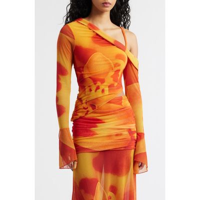 Feners Feners Susurro Print Off the Shoulder Top