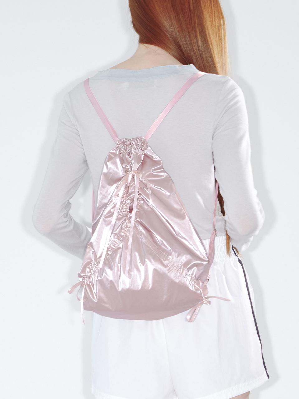 FENNEC RIBBON STRING BAG - LIGHT PINK