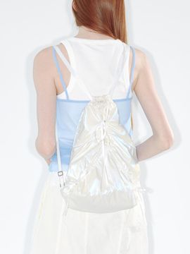 FENNEC RIBBON STRING BAG - PEARL