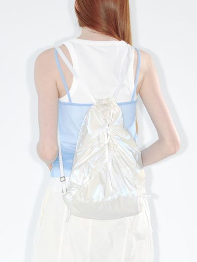 FENNEC RIBBON STRING BAG - PEARL