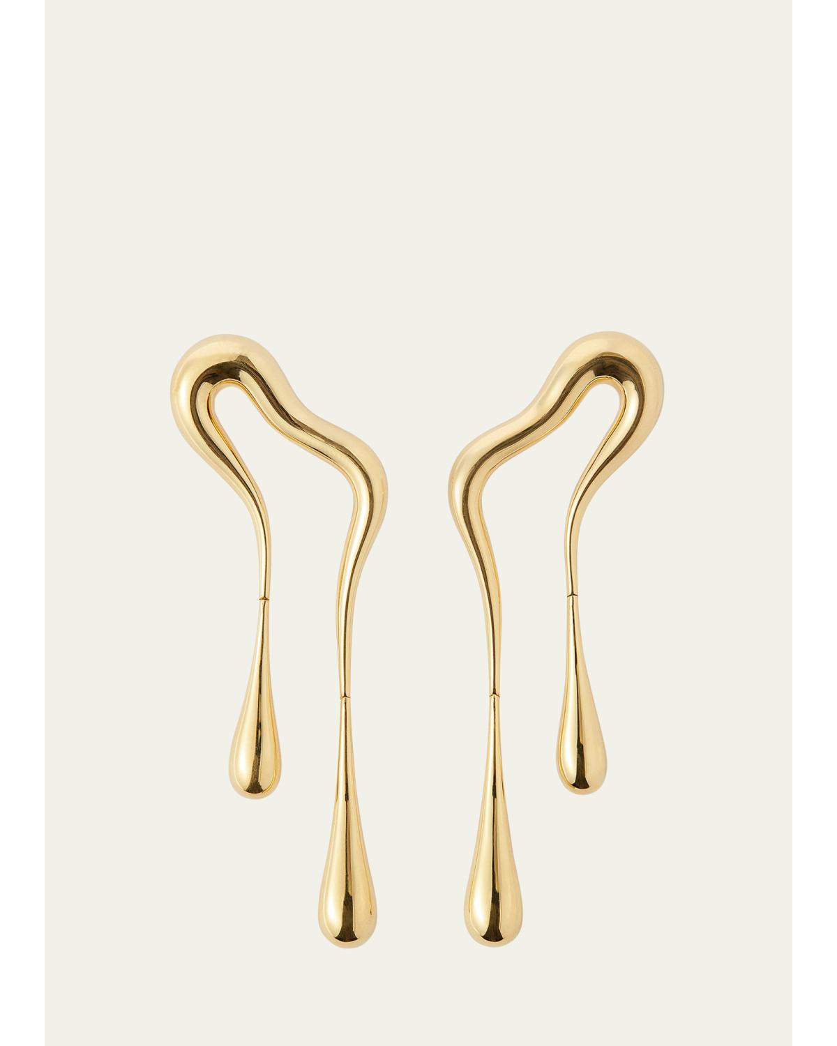 Fernando Jorge 18K Yellow Gold Bold Stream Doubled Earrings