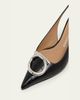 Ferragamo 40mm Sara Croc-Embossed Leather Slingback Pumps - 3