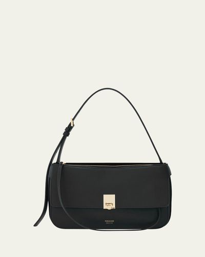 Ferragamo Cara Leather Shoulder Bag