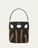 Ferragamo Cutout Woven Raffia Bucket Bag - 1