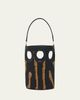 Ferragamo Cutout Woven Raffia Bucket Bag - 3