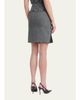 FERRAGAMO Double-Breasted Mouline Wool Mini Skirt - 3