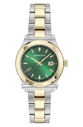FERRAGAMO FERRAGAMO 1927 Two-Tone Bracelet Watch, 33mm