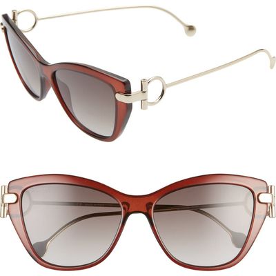 FERRAGAMO FERRAGAMO 55mm Cat Eye Sunglasses