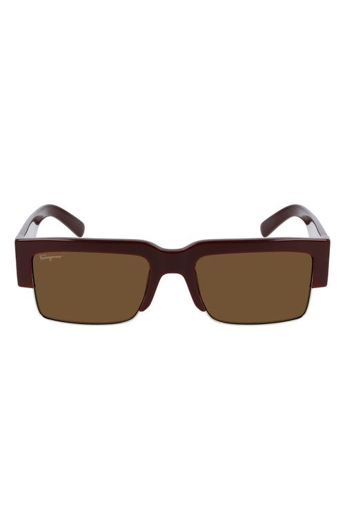 FERRAGAMO FERRAGAMO 56mm Rectangular Sunglasses