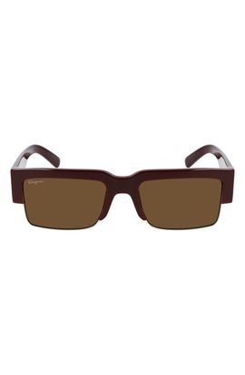 FERRAGAMO FERRAGAMO 56mm Rectangular Sunglasses