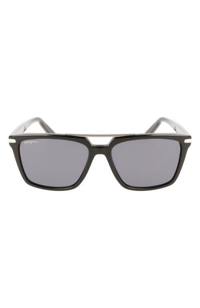FERRAGAMO FERRAGAMO 57mm Rectangular Sunglasses