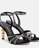 Ferragamo Ferragamo 90 crystal-embellished suede sandals - 1