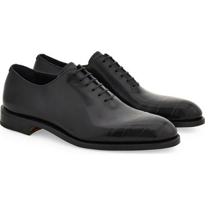 FERRAGAMO FERRAGAMO Angiolo Croc Embossed Wholecut Oxford