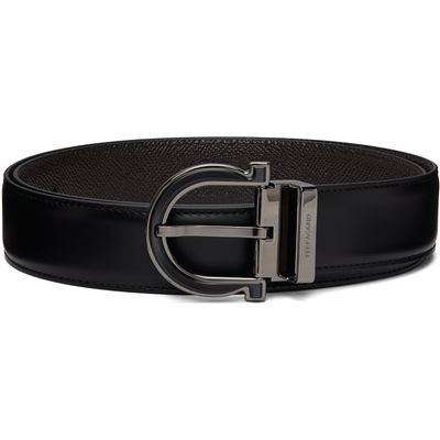 Ferragamo Ferragamo Black & Brown Adjustable & Reversible Belt