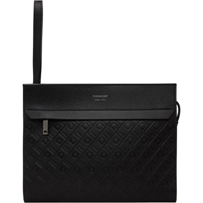 Ferragamo Ferragamo Black 'Ferragamo' Monogram Pouch