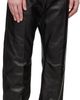 Ferragamo Ferragamo Black Five Pocket Nappa Leather Pants - 2
