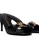 Ferragamo Ferragamo Black Gancini Ornament Slide Heeled Sandals - 4