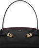 Ferragamo Ferragamo Black Hug East-West Shoulder Bag - 1