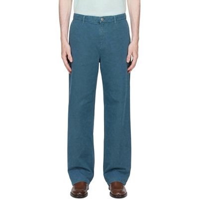 Ferragamo Ferragamo Blue Workwear Trousers