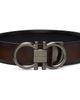 Ferragamo Ferragamo Brown & Black Gancini Adjustable & Reversible Belt - 1
