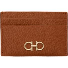 Ferragamo Ferragamo Brown Gancini Credit Card Holder