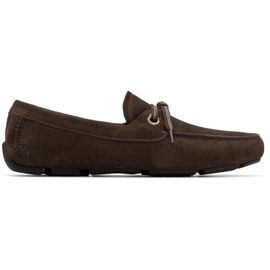 Ferragamo Ferragamo Brown Laced Driver Loafers