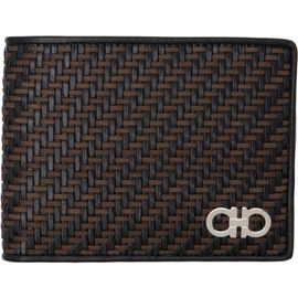 Ferragamo Ferragamo Brown Woven Wallet