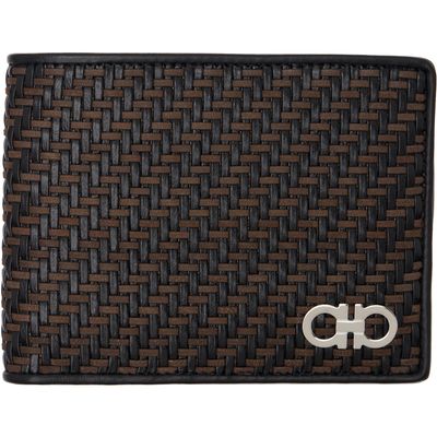 Ferragamo Ferragamo Brown Woven Wallet