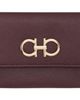 Ferragamo Ferragamo Burgundy Gancini Credit Card Holder - 1