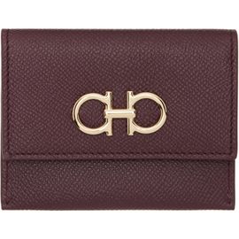 Ferragamo Ferragamo Burgundy Gancini Credit Card Holder