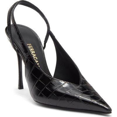 FERRAGAMO FERRAGAMO Cressy Pointed Toe Slingback Pump