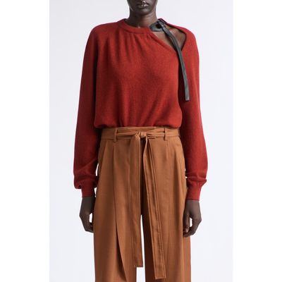FERRAGAMO FERRAGAMO Cutout Crewneck Wool & Cashmere Sweater