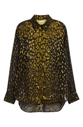 FERRAGAMO FERRAGAMO Devoré Silk Blend Georgette Button-Up Shirt