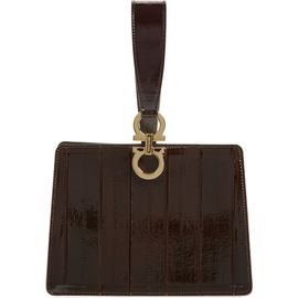 FERRAGAMO FERRAGAMO Double Gancio Eelskin Clutch
