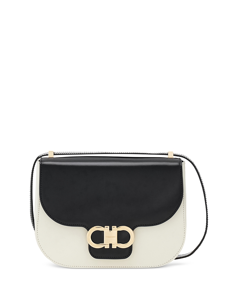 Ferragamo Ferragamo Double Gancio Leather Convertible Crossbody