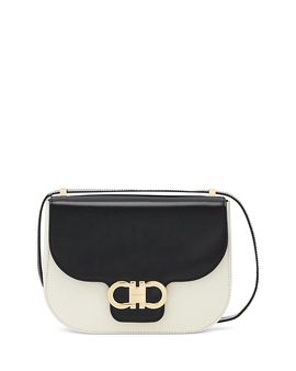 Ferragamo Ferragamo Double Gancio Leather Convertible Crossbody