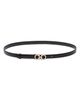 FERRAGAMO FERRAGAMO Double Gancio Leather Skinny Belt - 1