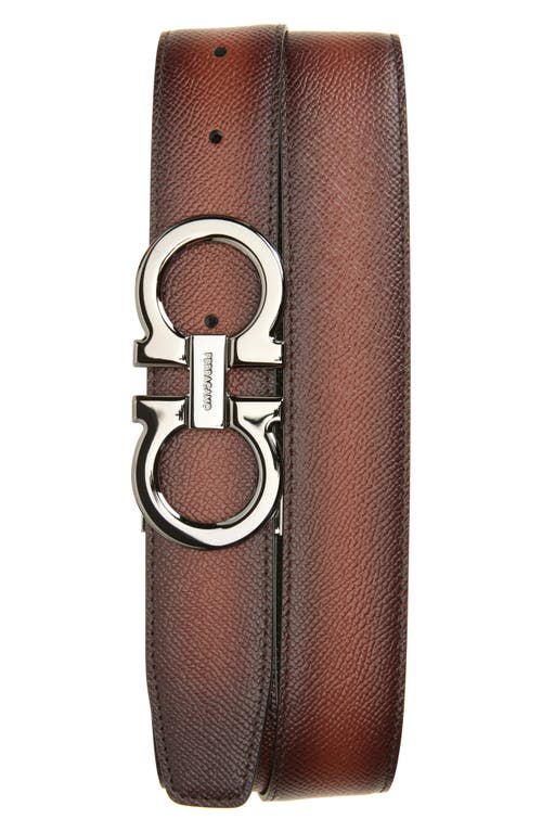 FERRAGAMO FERRAGAMO Double Gancio Reversible Leather Belt
