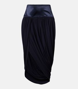 Ferragamo Ferragamo Draped asymmetric midi skirt
