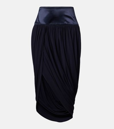 Ferragamo Ferragamo Draped asymmetric midi skirt
