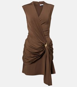 Ferragamo Ferragamo Draped gathered jersey minidress