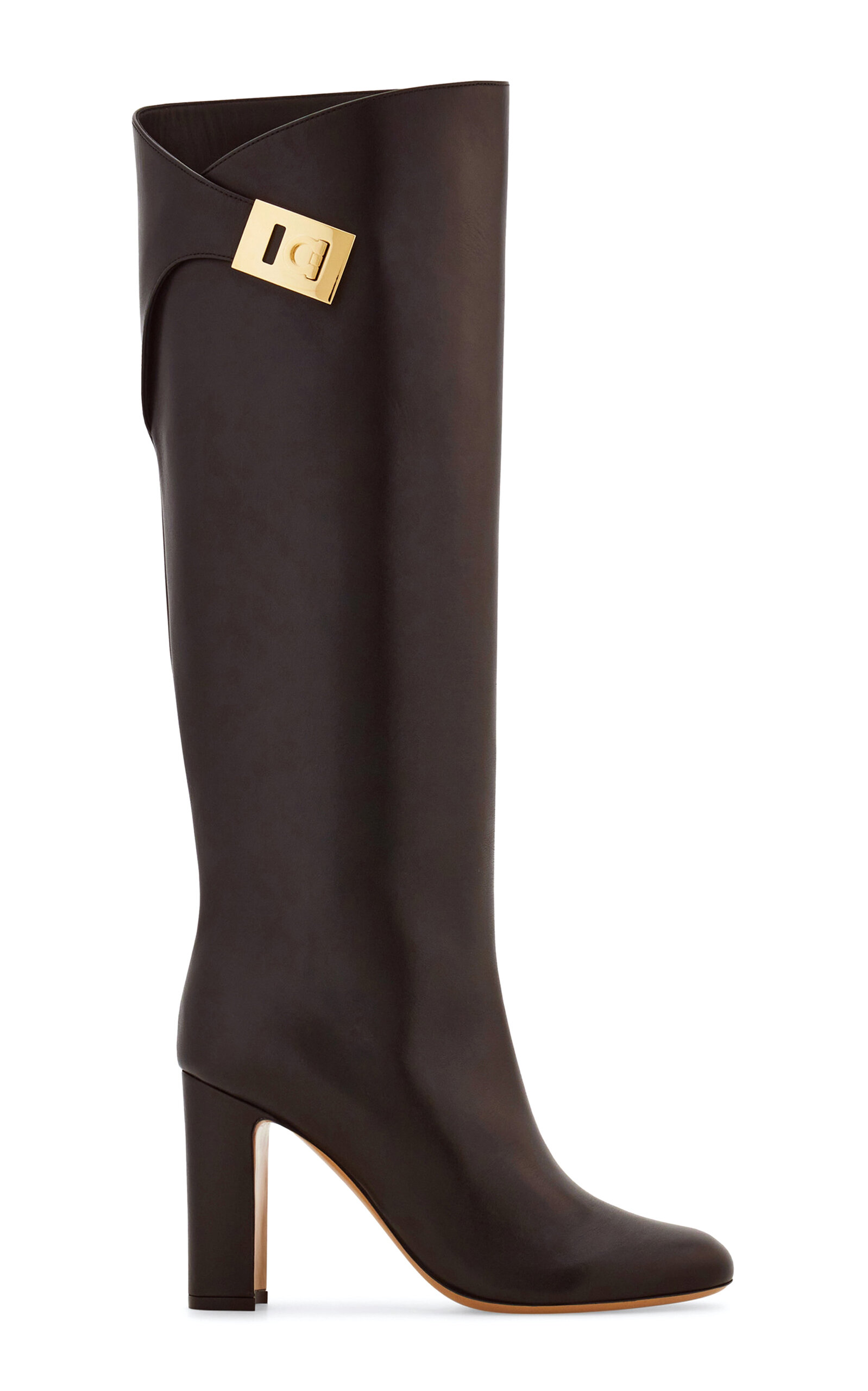 Ferragamo Ferragamo Enni Leather Knee Boots