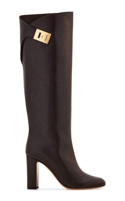Ferragamo Ferragamo Enni Leather Knee Boots
