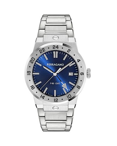 Ferragamo Ferragamo F-80 Classic Gmt Bracelet Watch, 41mm