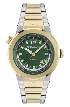 FERRAGAMO FERRAGAMO F-80 GMT Worldtime Bracelet Watch
