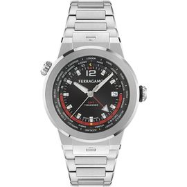 FERRAGAMO FERRAGAMO F-80 GMT Worldtime Bracelet Watch, 43mm