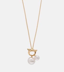 Ferragamo Ferragamo Faux pearl pendant necklace