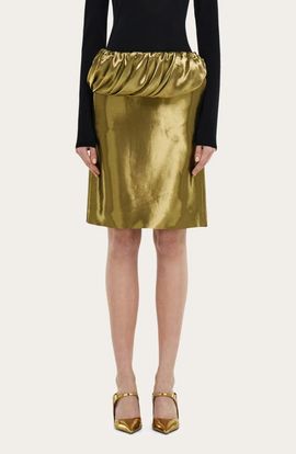 FERRAGAMO FERRAGAMO Fluid Lamé Pencil Skirt