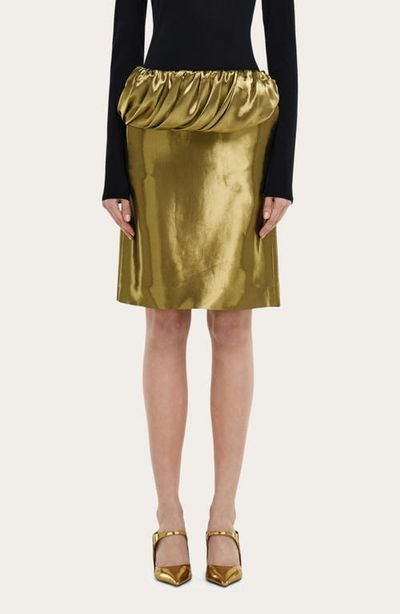 FERRAGAMO FERRAGAMO Fluid Lamé Pencil Skirt